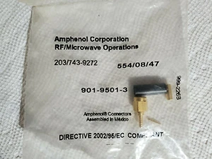 Conector recto Amphenol 901-9501-3 (enchufe SMA) - Imagen 1 de 2