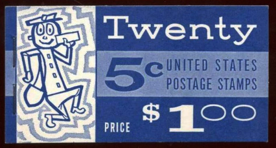 1963 Washington 5c BK112 (4 panes Sc 1213a) untagged MNH Slogan 2 CV $90 - Image 1 of 1