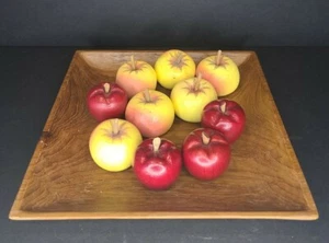10 Manzanas de Madera con Bandeja Otoño Decoración Hogar - Dorado y Rojo  - Imagen 1 de 4