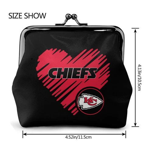Kansas City Chiefs Leather Coin Purse Change Purse Love Style Ladies Wallet Cover