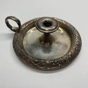Antiker S. Kirk & Sohn Sterling Silber Repousse Kammerleuchter Kerzenhalter - Bild 1 von 6