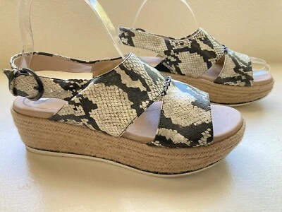 Sandálias plataforma espadrille slingback couro sintético estampa pele de cobra Dr Scholl’s 7 - Imagem 1 de 4