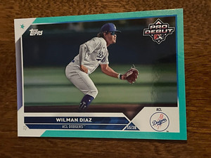 2023 Topps Pro Debut Wilman Diaz #PD-22 AQUA FOIL  /75