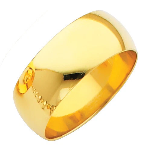 Polished Yellow Gold Classic Wedding Band - 8MM - Image 1 of 1