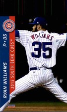 2015 South Bend Cubs Choice #27 Ryan Williams Morgan Hill California CA Card