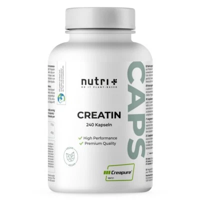 NUTRI-PLUS Creapure Creatin Monohydrat Kapseln - Kreatin Monohydrate 240 Creatine Caps