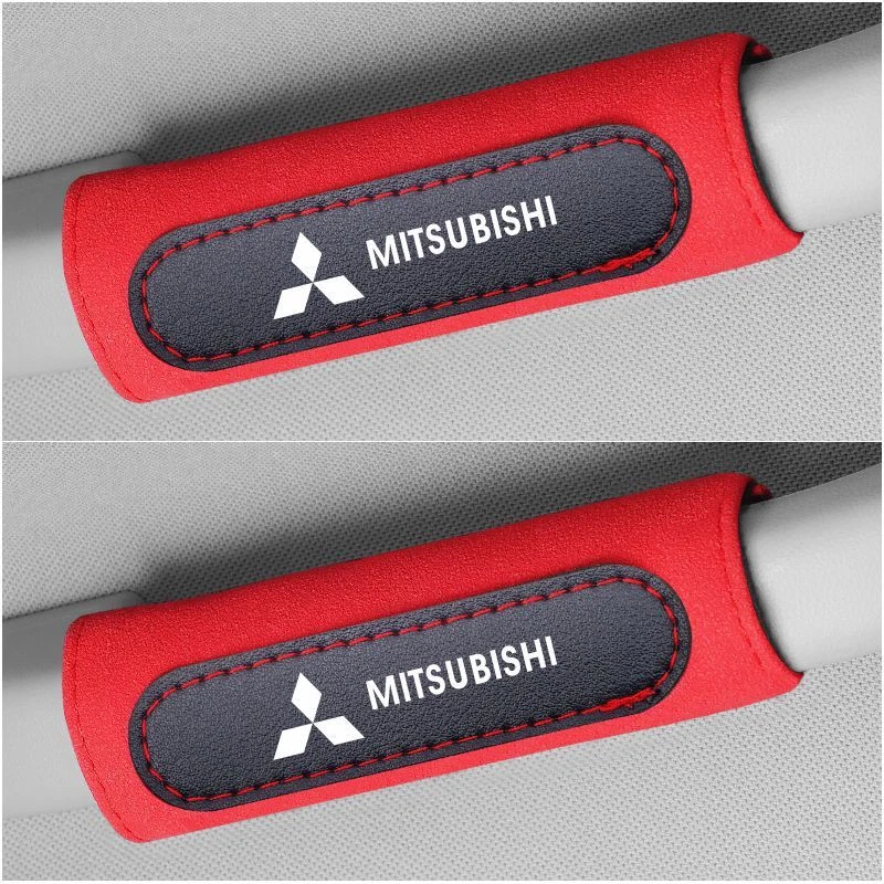 2PCS Car Accessories Sunroof Roof Handle Protective Cover for Mitsubishi Red - Imagem 1 de 1
