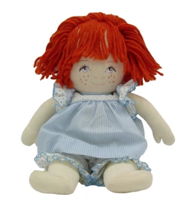 Rag Doll Cloth Reversible Orange Hair Freckles Phoebe 80s Retro Dolls by Pauline - Picture 1 of 11