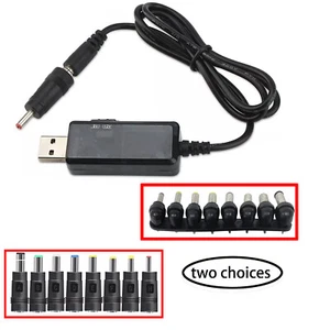 USB 5V to DC 9V 12V Step UP Converter Module Power Boost Adapter Cable + 8 Plug - Picture 1 of 17