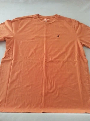 CAMISA NÁUTICA LARANJA algodão manga curta média barco veleiro pesca peixes - Imagem 1 de 4