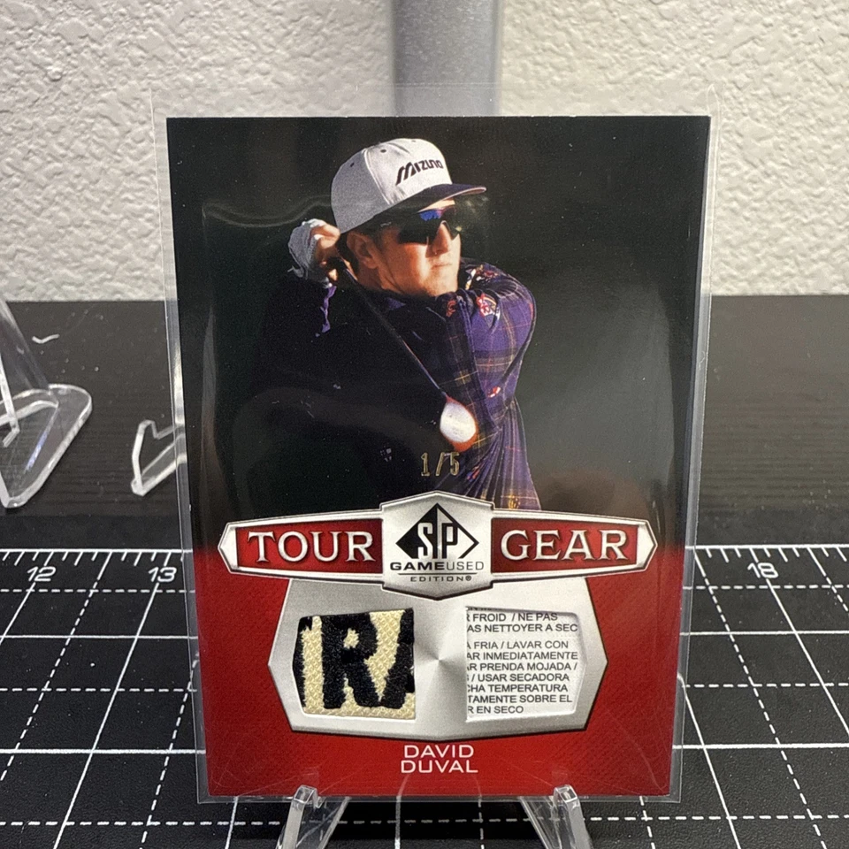 2024 Upper Deck SP Game Used Dual Relic Tour Gear, Logo! , David Duval. 1/5  - Image 1 of 4