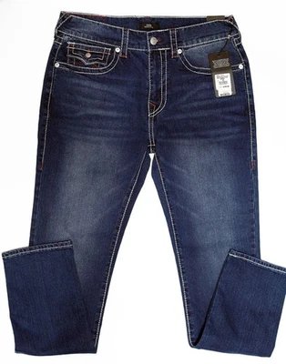 True Religion Rocco Big T Flap Relaxed Skinny Men's Jeans, 33, 34, 36W, 32L - Image 1 of 4
