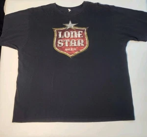 Camicia birra Lone Star senza marchio etichetta sbiadita pit-pit 26" top-bottom 29" 2XL? - Foto 1 di 6