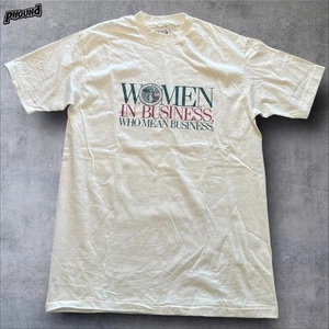 Vintage 80s Women In Business Empower equal Rights Hanes 5050 New L 1 - Picture 1 of 6