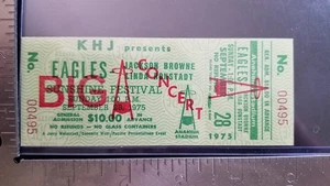 THE EAGLES / LINDA RONSTADT VINTAGE 09 28, 1975 MAI USATO BIGLIETTO CONCERTO INTERO COME NUOVO - Foto 1 di 2