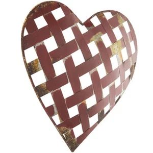 Galvanized Metal Heart for Wall Decor - Piece of Art for Home Interior in Dis... - Picture 1 of 1