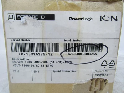 Square D NSB S7330R0B0B0E0A0A Energy Meters Energy Meter 10A 240V 50/60Hz 3Ph - Image 1 of 3