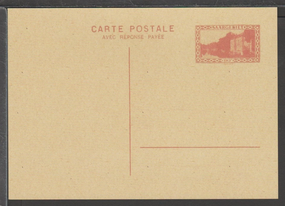 ✔️ GERMANY SAARGEBIET RARE POSTCARD REPRODUCTION (063) - Image 1 of 1