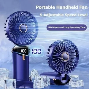 Ventilatore Portatile, 5 Velocità, Ricarica USB - Mini Ventilatore Portatile - Foto 1 di 8
