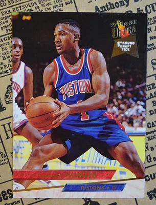1993-94 Fleer Ultra LINDSEY HUNTER #244 Rookie, Vintage Basketball Pistons! NM - Image 1 of 4