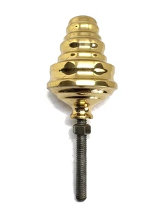 solid Brass BED KNOB 3.1/2 " high vintage style B2 large hollow heavy polished - Picture 1 of 5