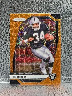 Panini Prizm Bo Jackson #154 Orange Laser Prizm Raiders 2024 Foto 1 de 2