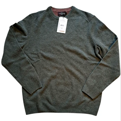 Black Brown 1826 Merino Wool Pull On Sweater 384 Pyrite Green Heather Small NWT - Image 1 of 4