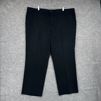 Calça Dockers Masculina 44x30 Preta Ajuste Clássico Frente Plana Chino Algodão Casual - Imagem 1 de 4