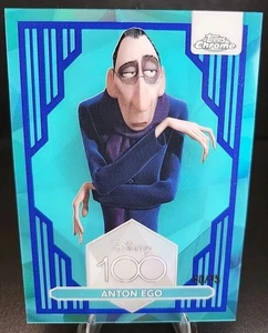 2023 Topps Chrome Disney 100 ANTON EGO #57 Dark Blue Light Blue Refractor /75 - Picture 1 of 3