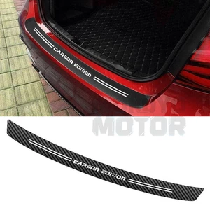 Carbon Fiber Rear Trunk Bumper Guard Car Accessories Decal Sticker Moulding Trim - Bild 1 von 7