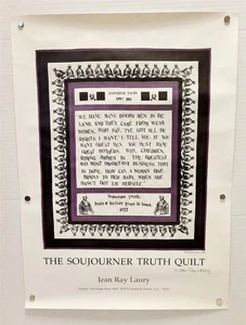 JEAN RAY LAURY Sojourner Truth Quilt 1988 Lithograph Poster Print Signed 18"x25" - Picture 1 of 5