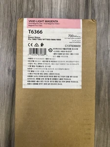Genuine Epson T6366 Vivid Light Magenta 700ml ink 7890/7900/9890/9900 - Photo 1/5