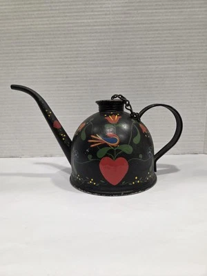 Vintage Eagle Dutch Folk Art Hand Painted Oil Can - Image 1 of 4