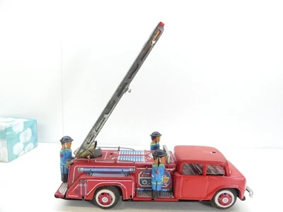 Feuerwehrauto Leiterwagen, Blechmodell aus 1960/70, Länge 26 cm, ohne OVP #59890 - Bild 1 von 4