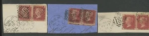PENNY REDS IRELAND 1870-75 LATE FEE DUPLEX DUBLIN HORIZONTAL 3 TYPES PAIRS - Picture 1 of 1