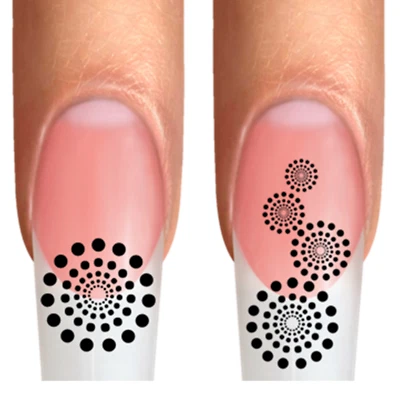 CREATIV.ARTS Wraps Nail Art Design Nail Tattoos RETRO CERCHI DISCO CIRCLE Bolle Punti Punti