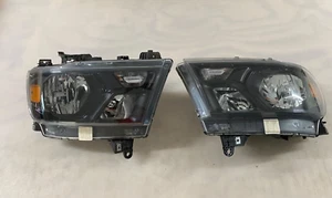 2019 2020 2021 2022 DODGE RAM 1500 PAIR OEM HALOGEN HEADLIGHTS PREOWNED - GOOD - Picture 1 of 5