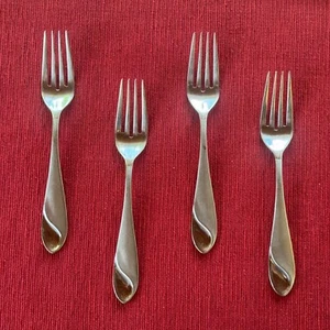 VTG Pfaltzgraff Sand And Seas Flatware Set of 4 Salad Forks Discontinued MCM - Picture 1 of 8