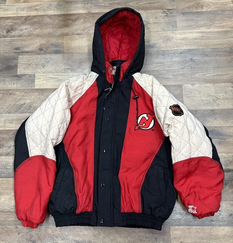 Vintage New Jersey Devils Starter Jacket Size Large Cover