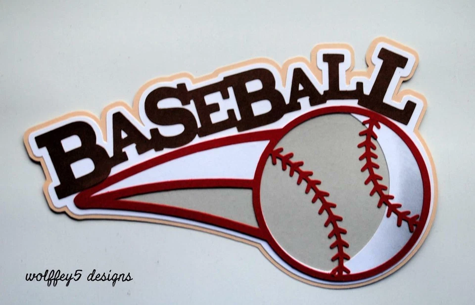 CRAFTECAFE BÉISBOL NIÑO TÍTULO prehecho papel piezas álbum de recortes troquelado piezas álbum Foto 1 de 1