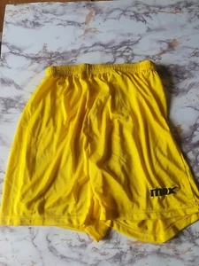 MAX SPORT pantaloncino GIOCO/ALLENAMENTO in POLIESTERE colore GIALLO tg M - Picture 1 of 2