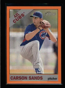 CARSON SANDS 2015 TOPPS HERITAGE MINOR LEAGUE #145 ORANGE ROOKIE #06/25 AZ3088 - Picture 1 of 1