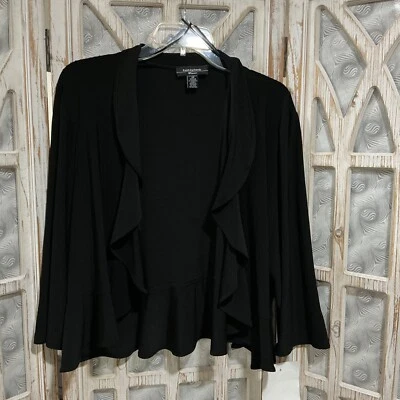 MUJER R&M RICHARDS Chaqueta Negra Sólida Ligera Talla 2X Nueva con Etiquetas Foto 1 de 4