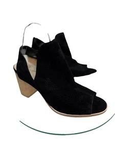 Cole Haan Callista Bootie Womens Size 10 Black Perforated Slingback Suede boots - Picture 1 of 9