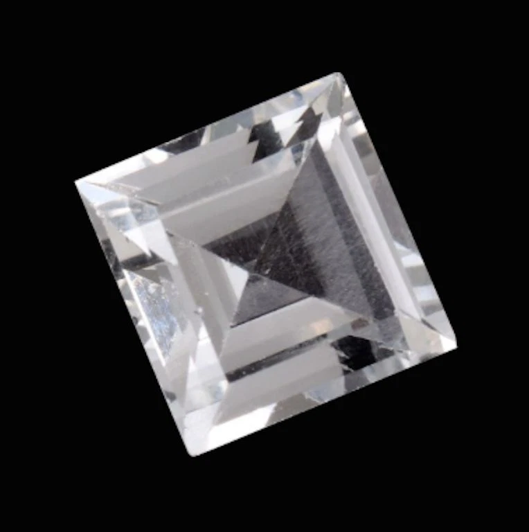 Genuine Natural Bright White Topaz Square Faceted Loose Stones (2x2mm - 12x12mm) - Image 1 of 1