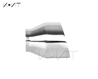 Entrada 2.5", Salida 4" Doble Pared Inclinada Corte Ángulo Punta de Escape Tubo de Escape Tubo de Escape Tubo de Escape Foto 1 de 4