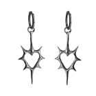 Gothic Thorn Heart Hoop Earrings Punk Dangle Earrings Statement Jewelry