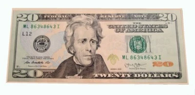 US Twenty Dollar bill Series 2013 ML 86/34/86/43 I_Fancy Unique Repeater - Image 1 of 4