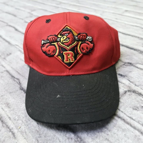 Vintage Rochester Red Wings Snapback Hat Baseball Game Worn Used Cover