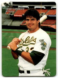 1990 MOTHER'S COOKIES OAKLAND ATHLETICS JOSE CANSECO OAKLAND ATHLETICS #6